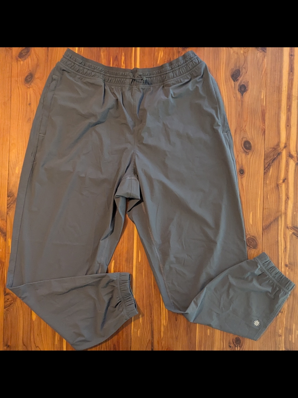 Athleta Dark Charcoal Gray Track Joggers